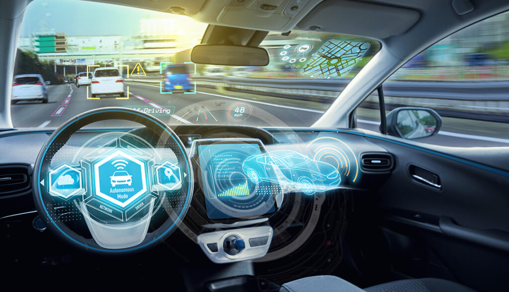 High-tech vehicle interior