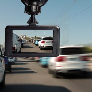 Dashcam on a moving vehicle