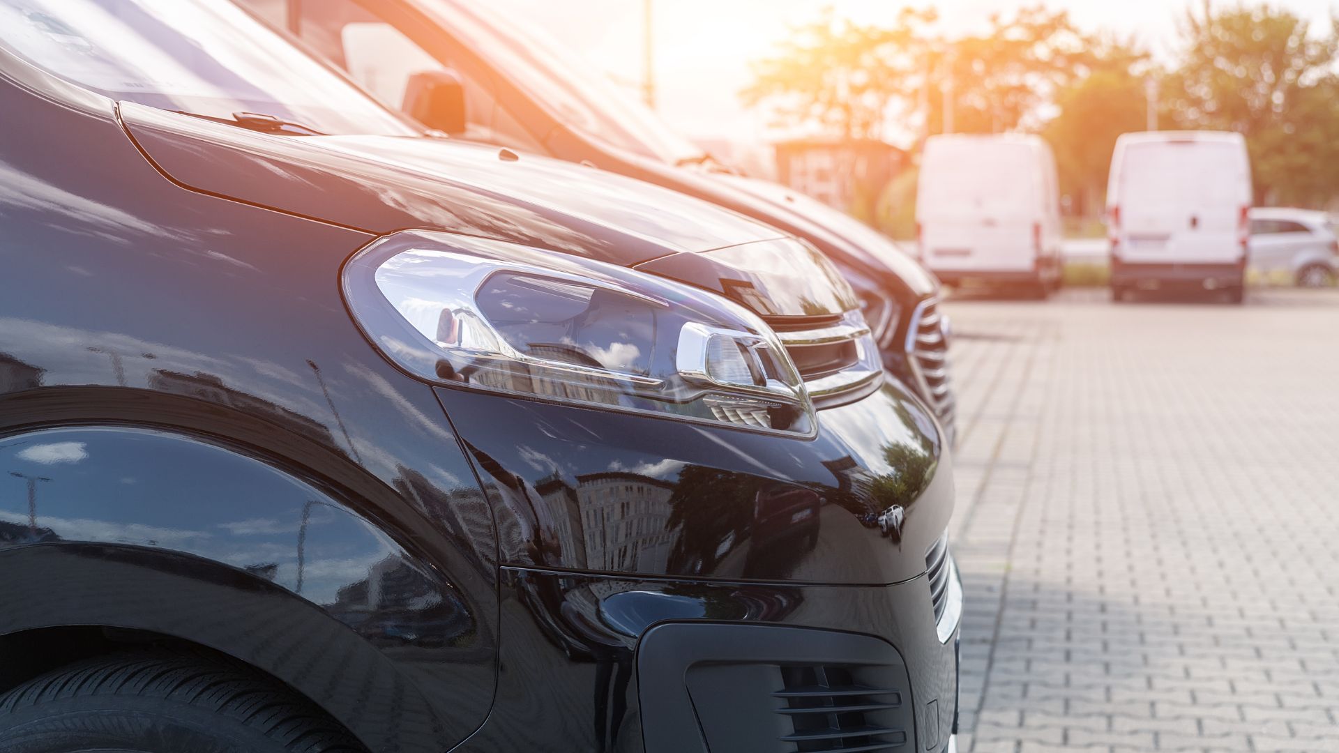 close up of fleet vehicles