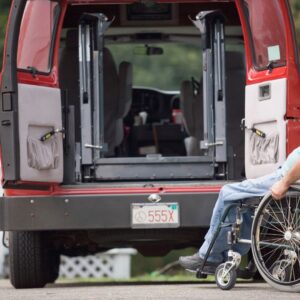 A wheelchair-accessible van